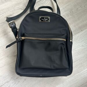Kate Spade Black Nylon Backpack